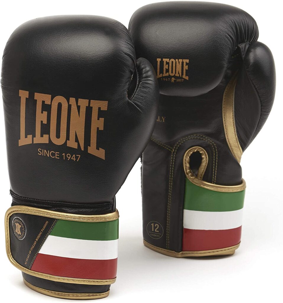 Guantes de Boxeo Unisex negroLEONE 1947 GN039 para Adulto